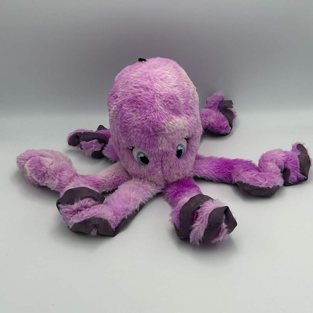 KONG SoftSeas Octopus Large Purple Soft Plush Squeaky Tug & Shake Dog Toy 10.75"